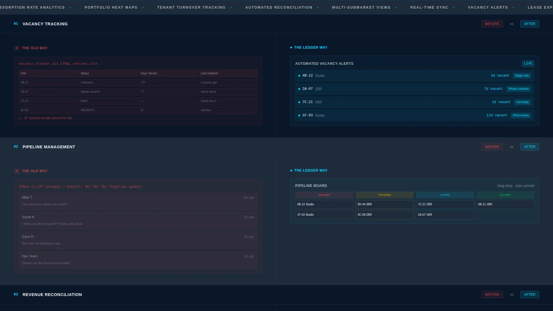 Real Estate Inventory Management Landing Page