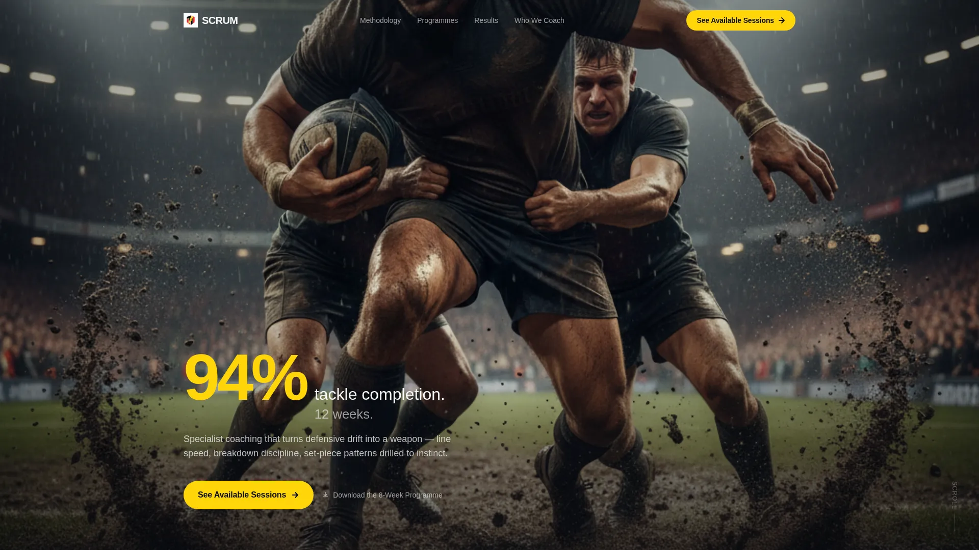 Rugby Coaching Landing Page Template