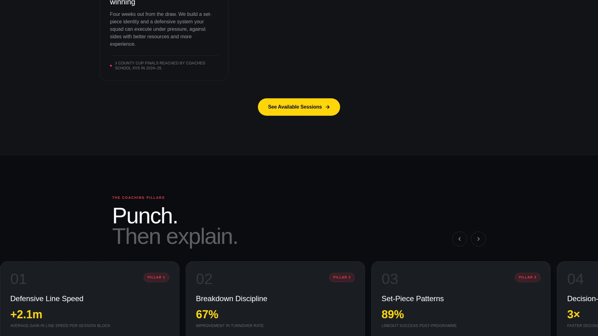 Rugby Coaching Landing Page Template