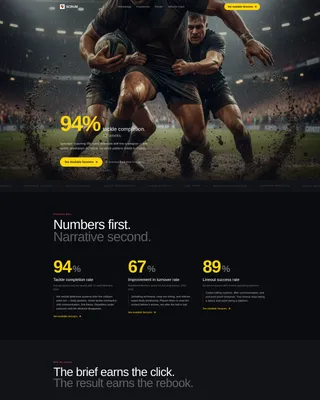 Rugby Coaching Landing Page Template