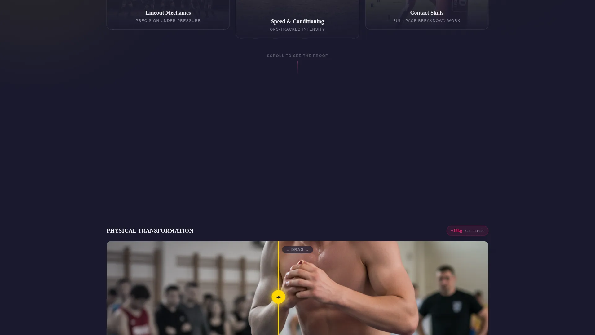 Rugby Landing Page Template | Book Trial Weekends