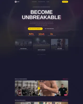 Rugby Landing Page Template | Book Trial Weekends