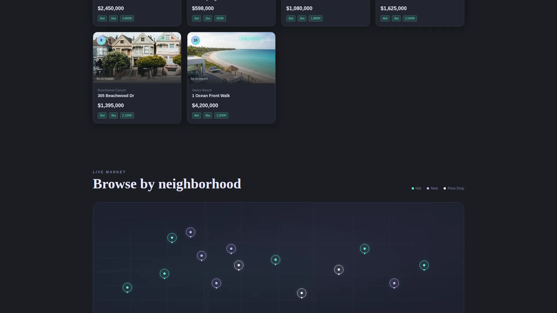 Iridescent Realestate Landing Page Template