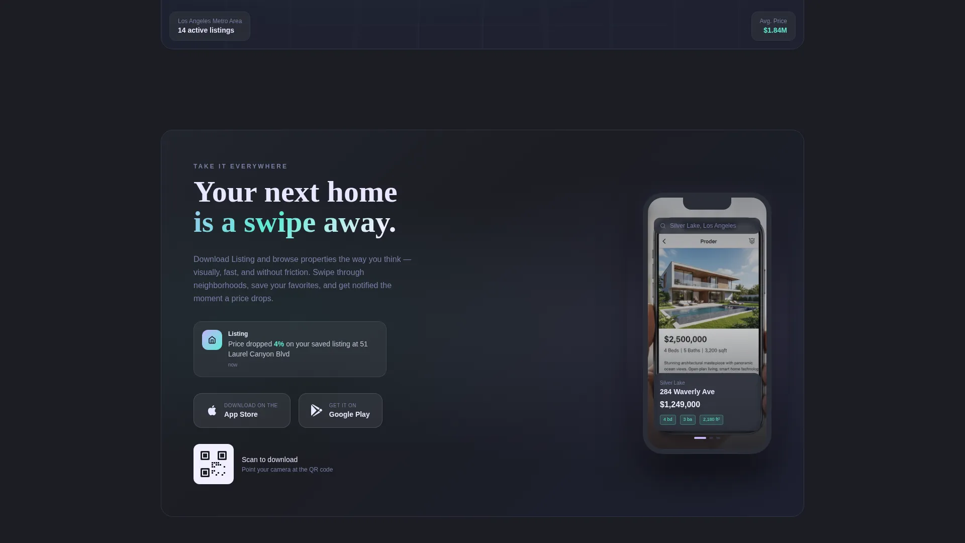 Iridescent Realestate Landing Page Template