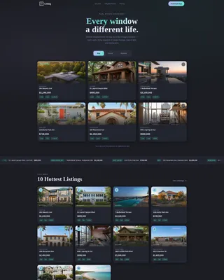 Iridescent Realestate Landing Page Template