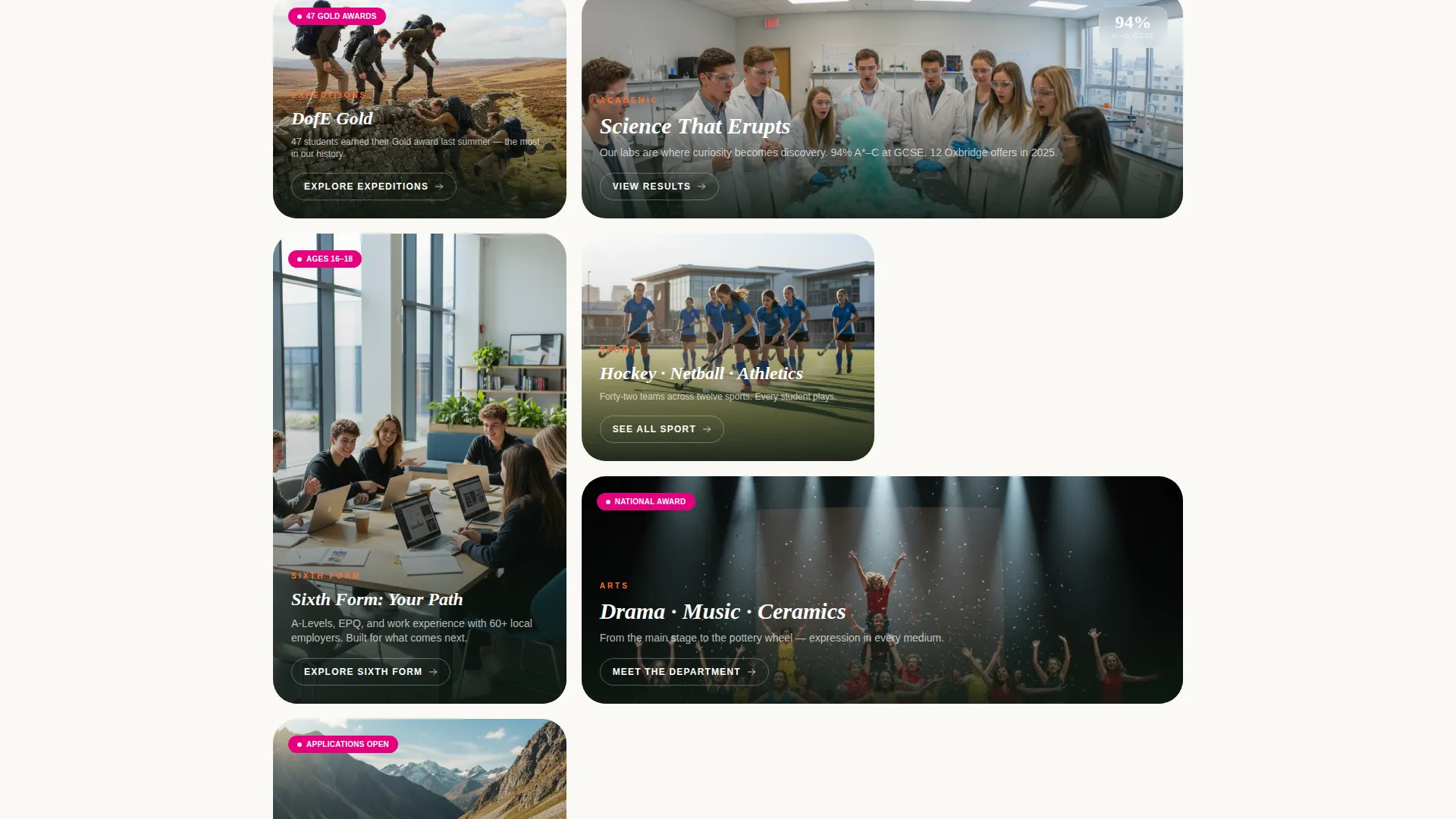 Dynamic Rugby High School Landing Page Template
