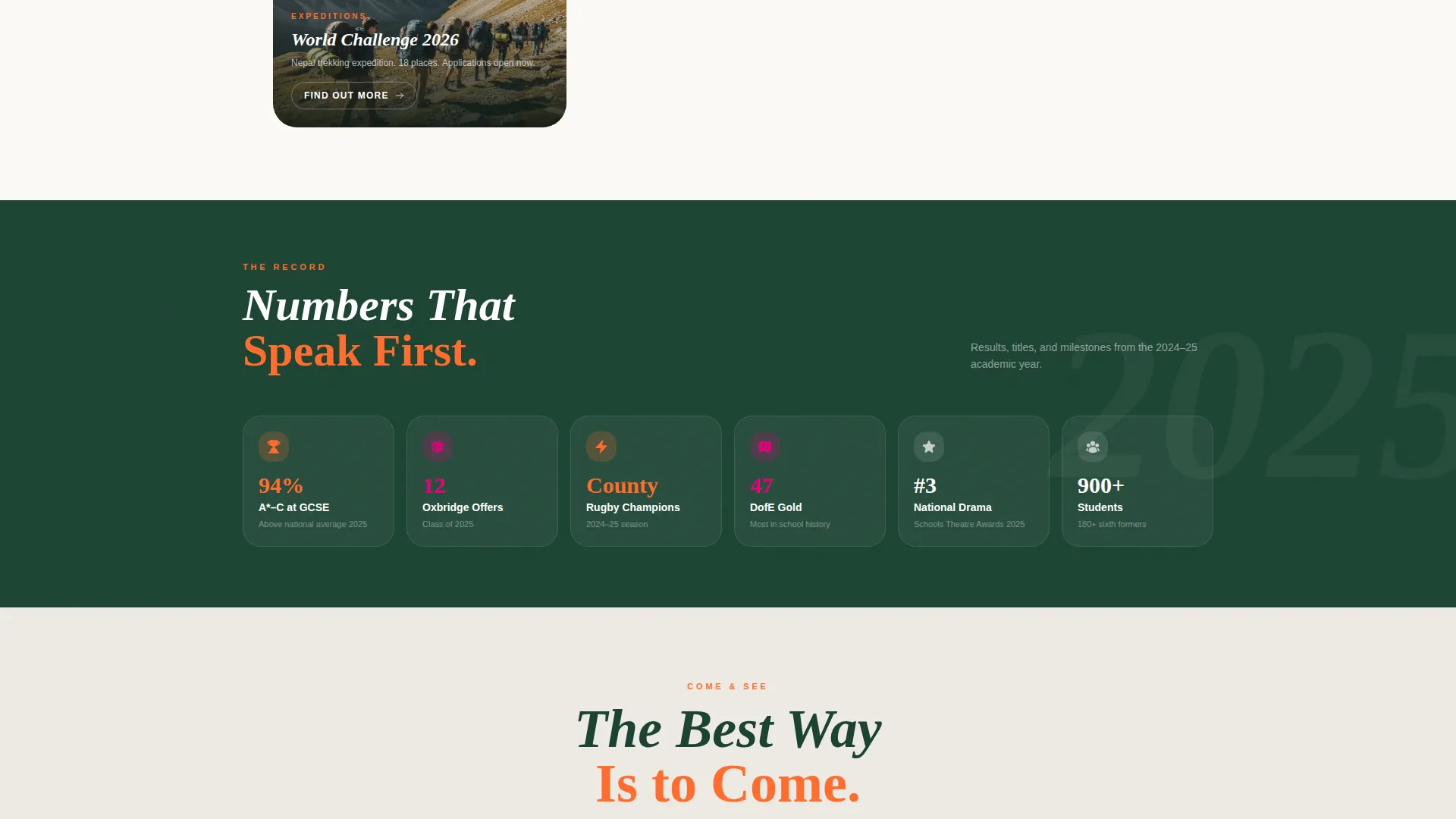 Dynamic Rugby High School Landing Page Template