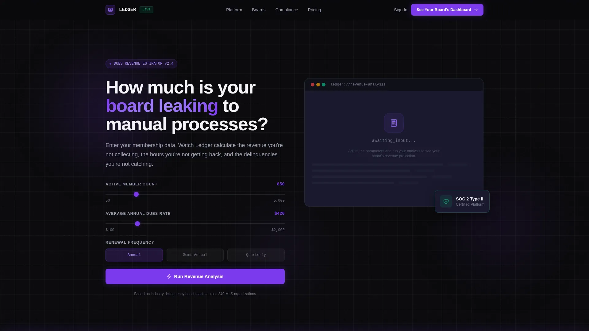Real Estate Membership Management Landing Page