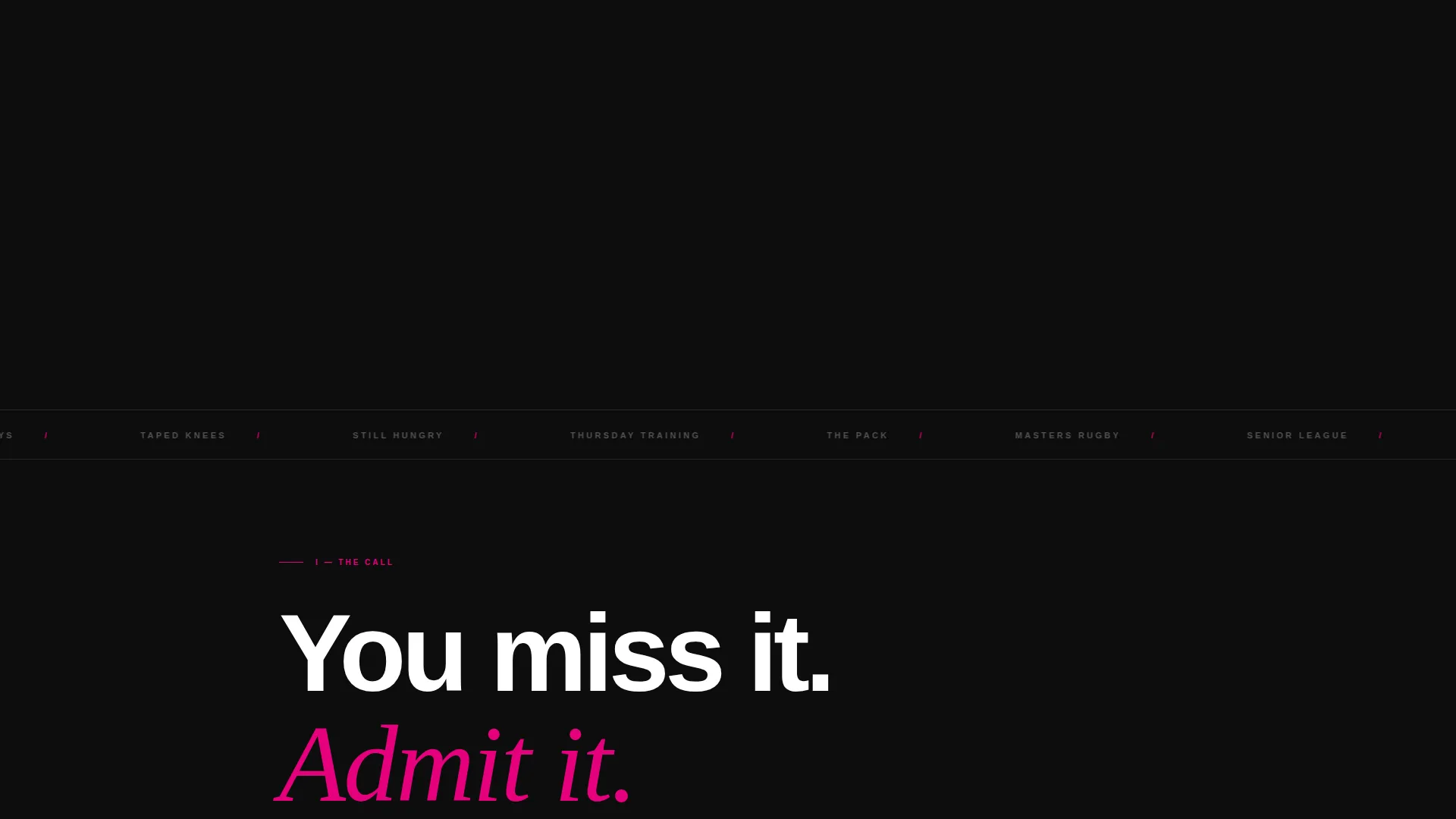 Rugby Masters & Senior League Landing Page Template