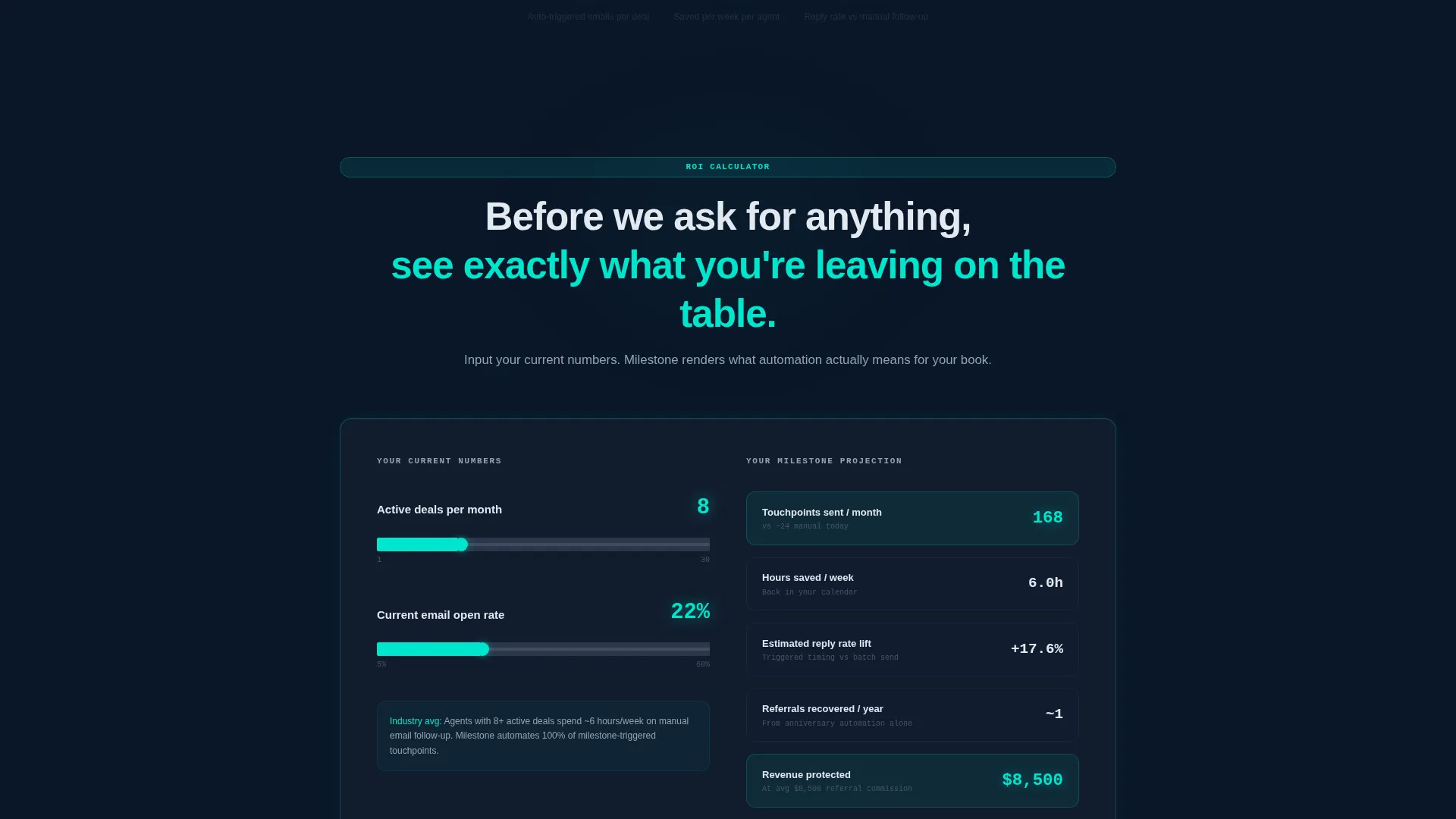 Real Estate Milestone Email Landing Page Template