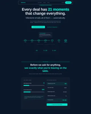 Real Estate Milestone Email Landing Page Template