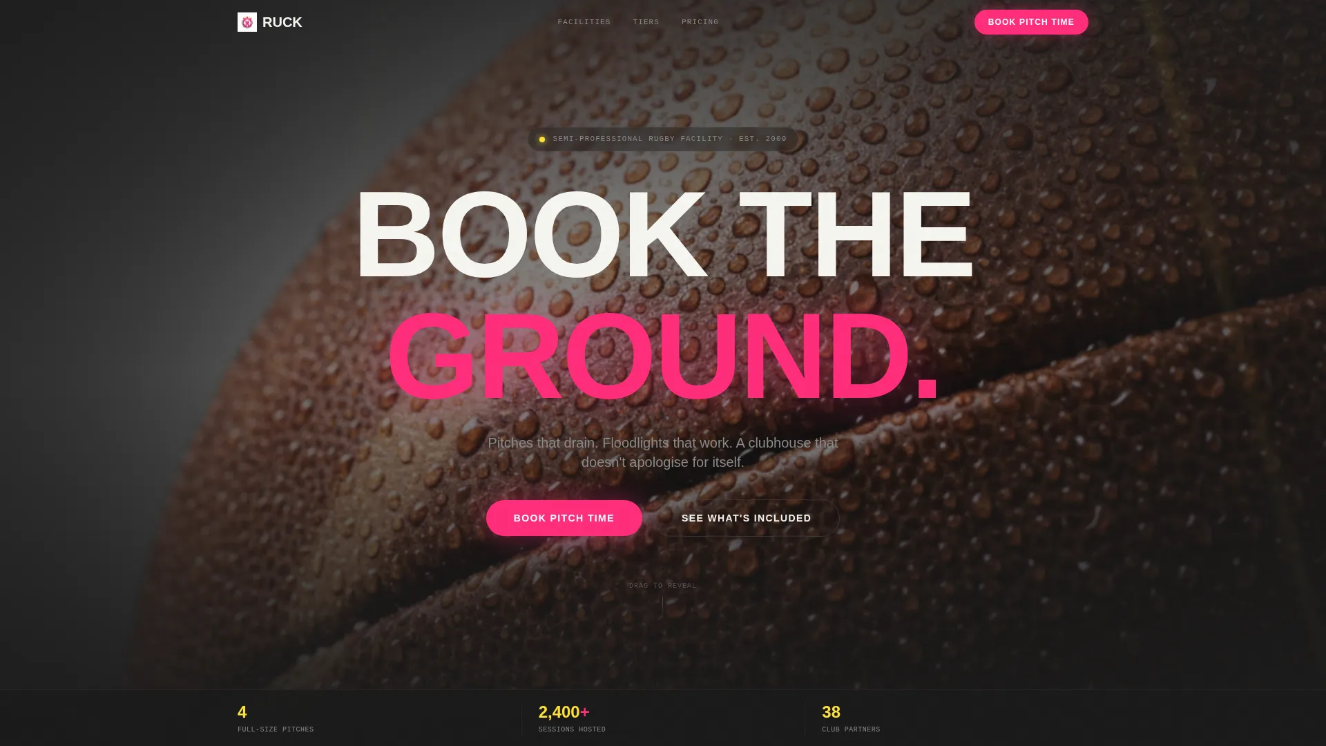 Ferocious Rugby Union Landing Page Template