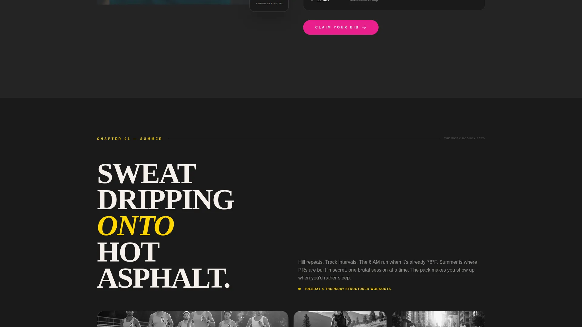 Running Club Landing Page Template