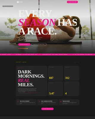 Running Club Landing Page Template