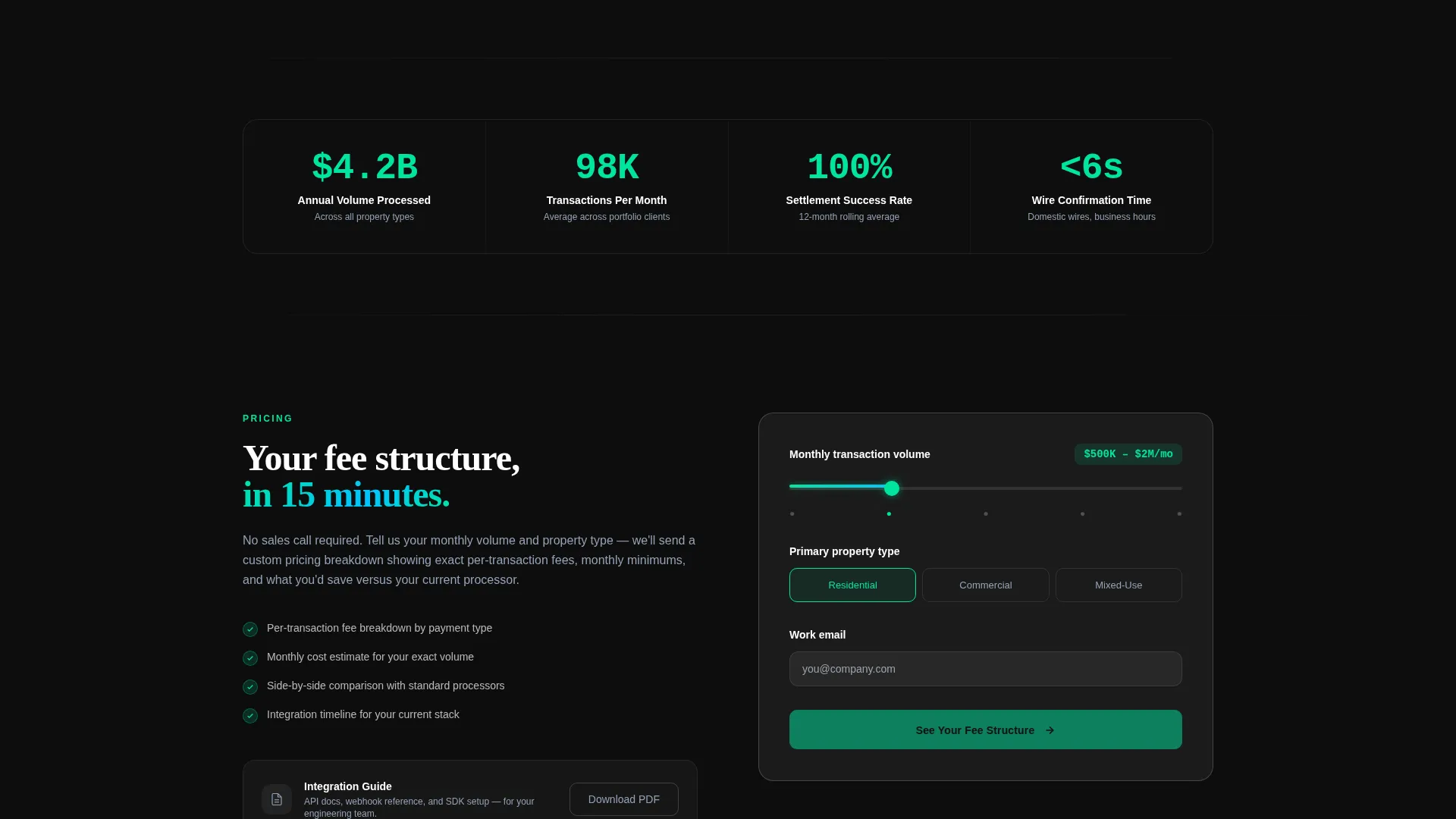 Real Estate Payment Processing Landing Page Template