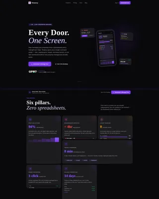 Property Management App Landing Page Template