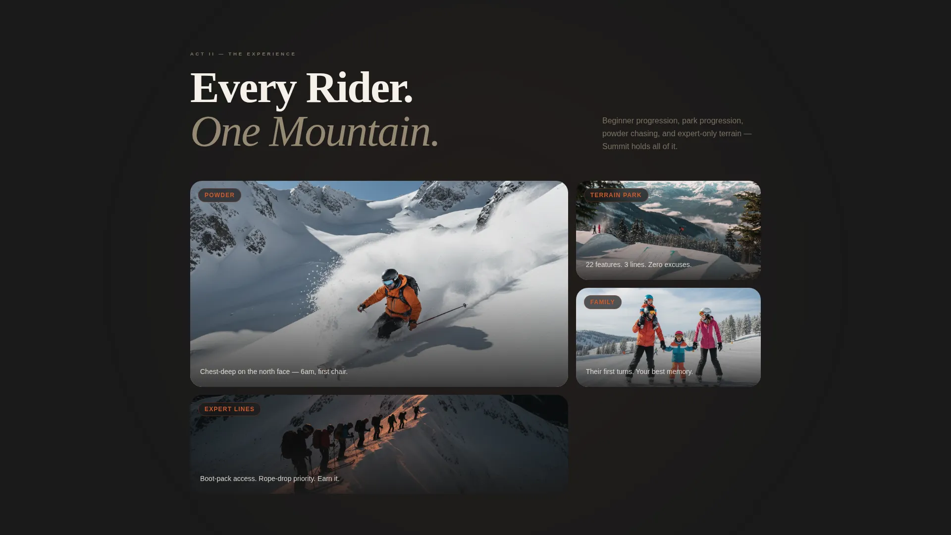Ski Resort Landing Page Template for Winter Sports