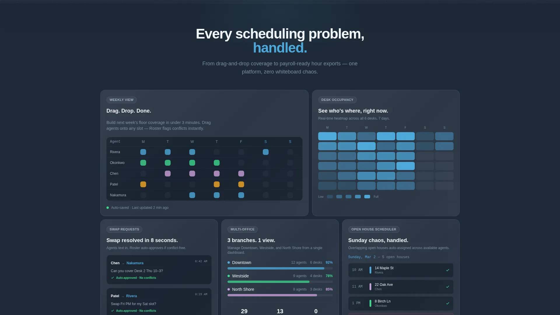 Real Estate Staff Scheduling Landing Page Template