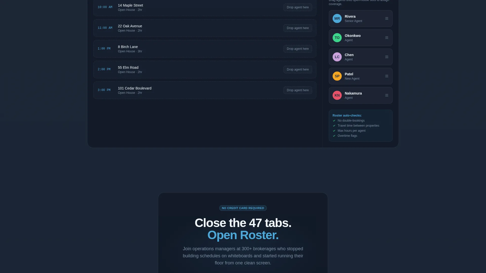 Real Estate Staff Scheduling Landing Page Template