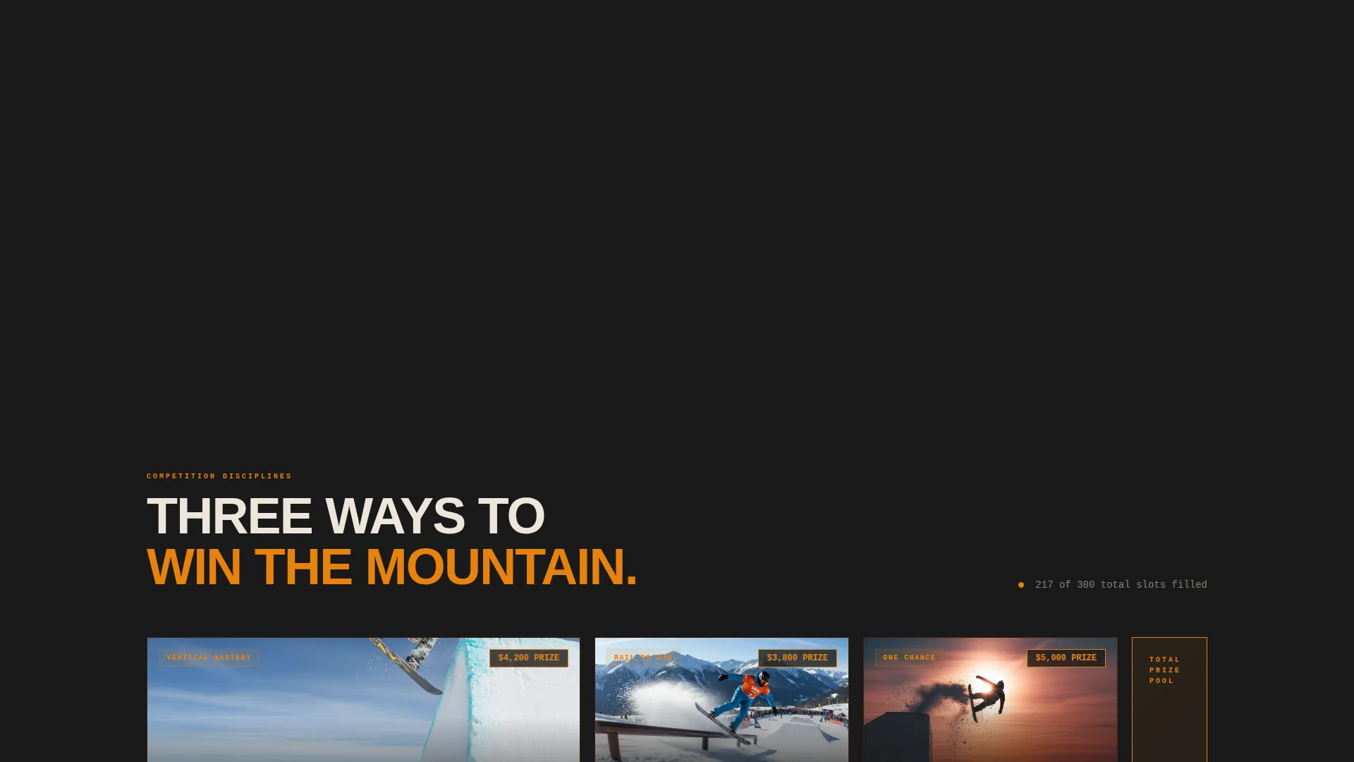 Snowboarding Competition Event Landing Page Template
