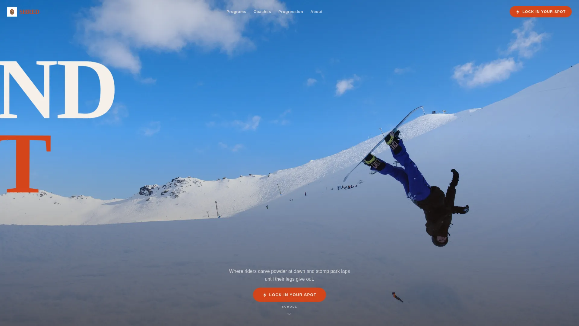 Snowboarding Academy Landing Page Template