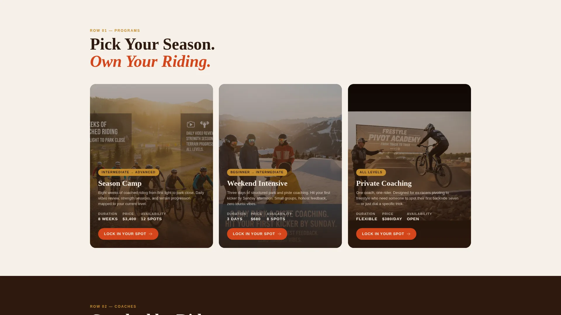 Snowboarding Academy Landing Page Template