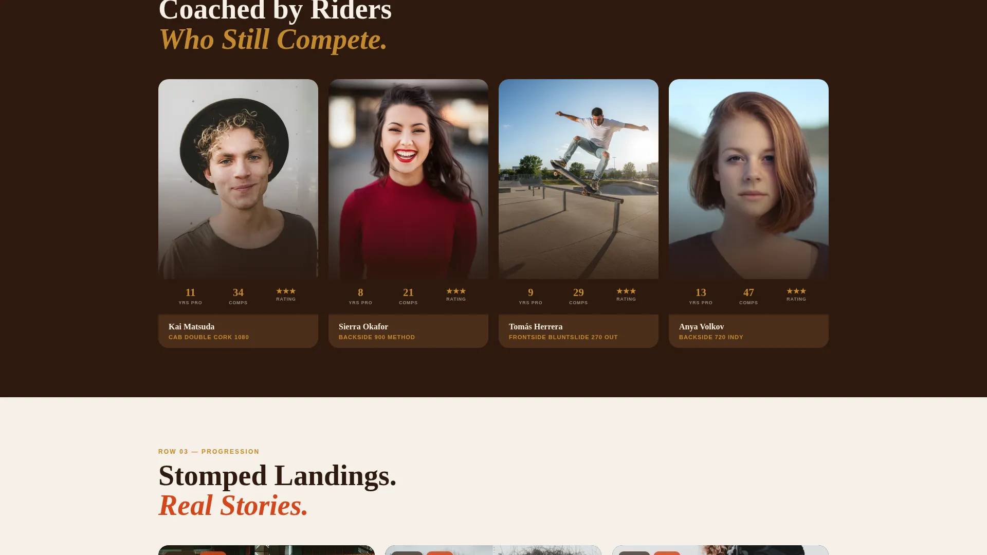 Snowboarding Academy Landing Page Template