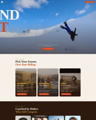 Snowboarding Academy Landing Page Template
