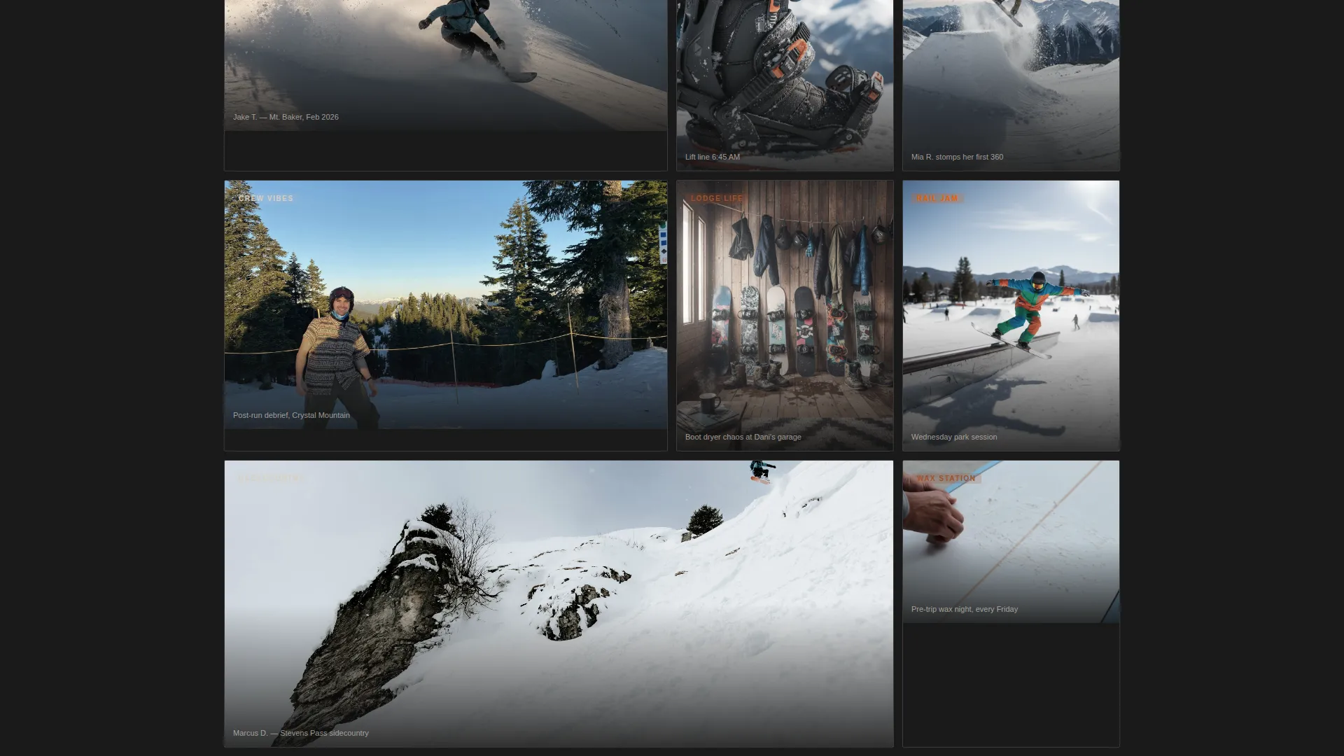 Raw Snowboarding Club Landing Page Template