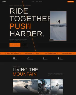 Raw Snowboarding Club Landing Page Template