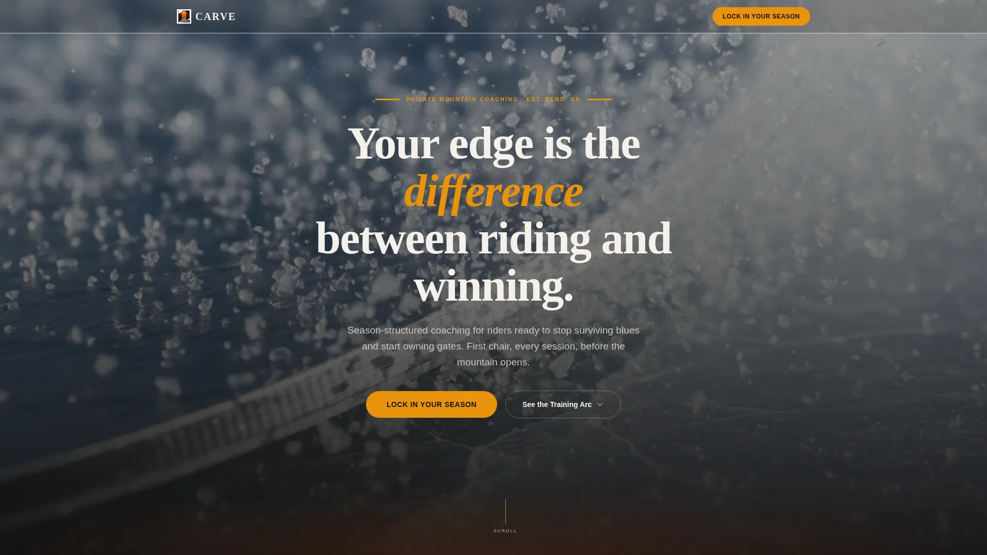 Elite Snowboarding Coaching Landing Page Template