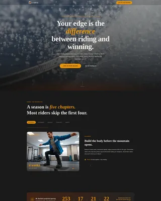 Elite Snowboarding Coaching Landing Page Template