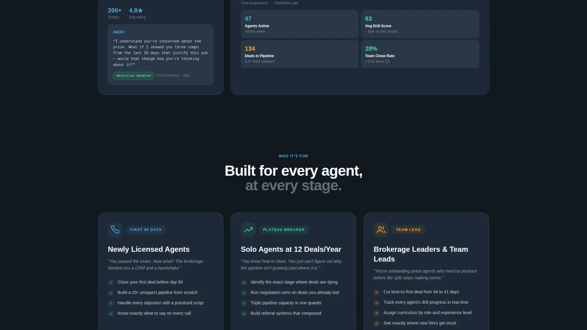 Real Estate Training Platform Landing Page Template