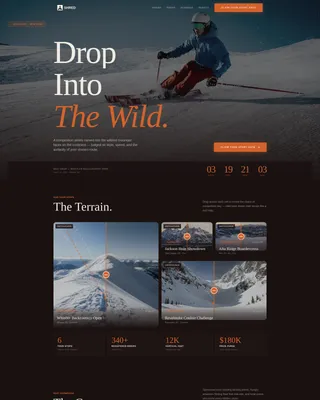 Snowboarding Competition Landing Page Template