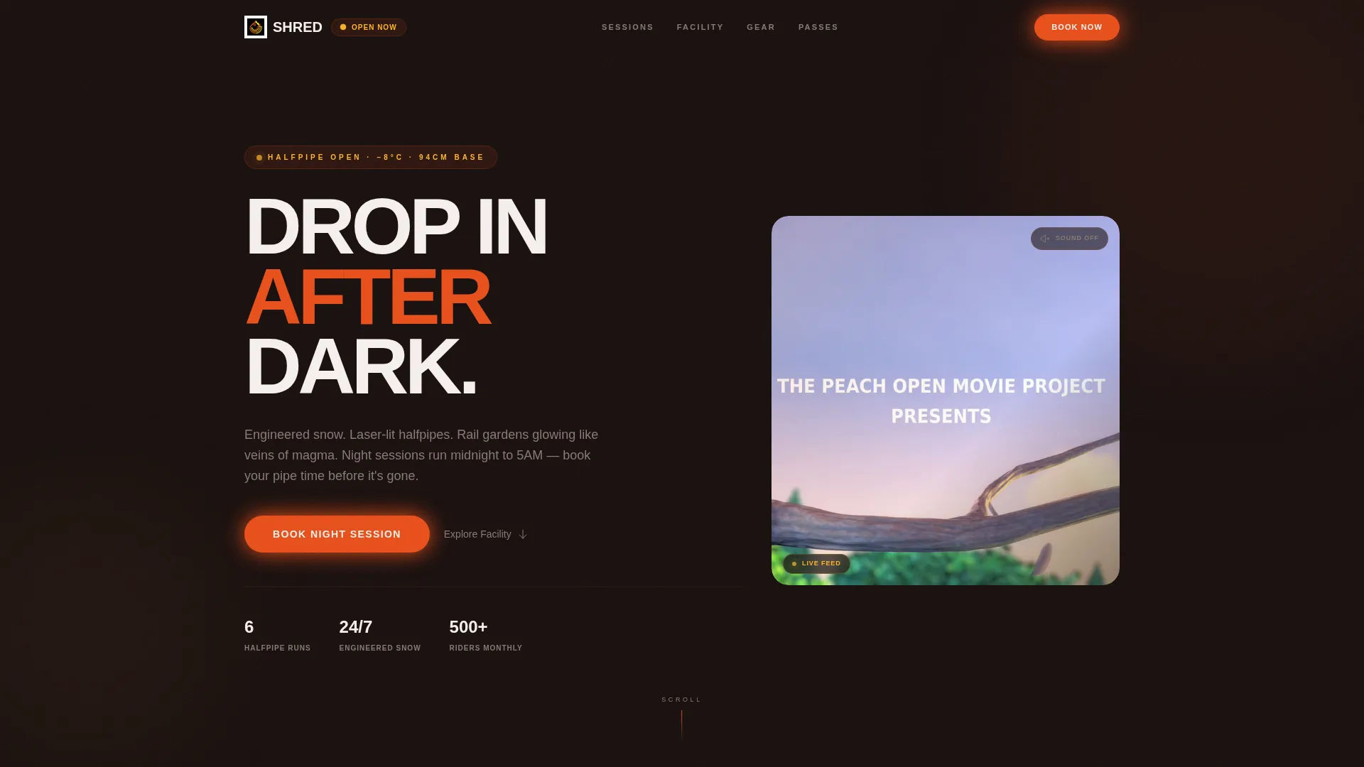 Thrilling Alpine Snowboarding Landing Page Template