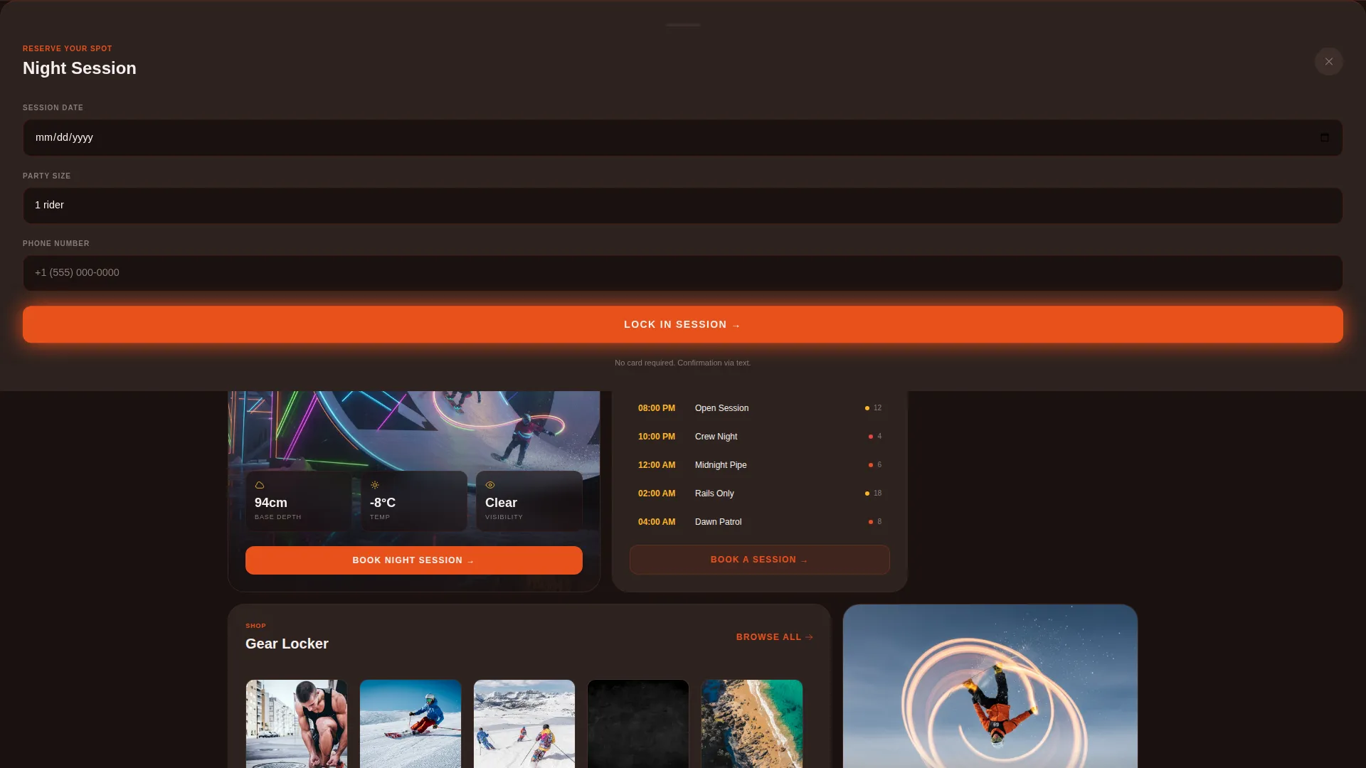Thrilling Alpine Snowboarding Landing Page Template