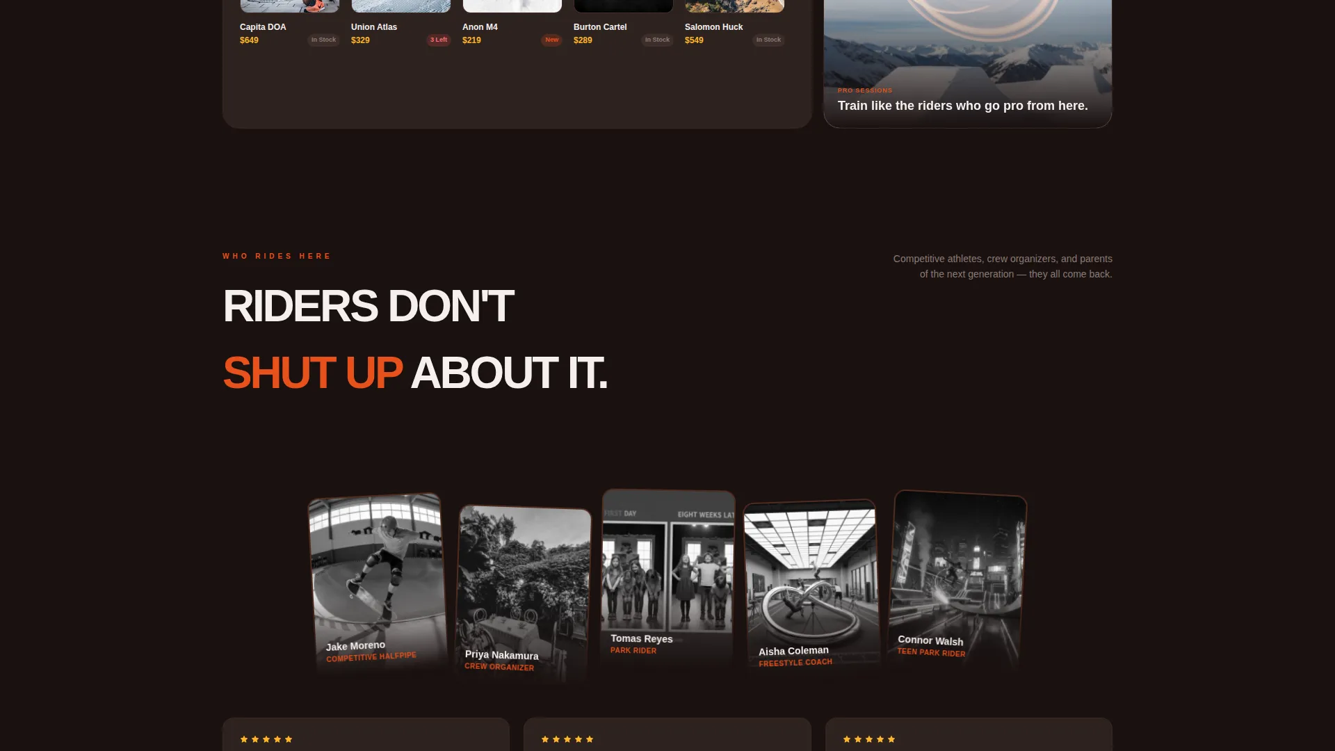 Thrilling Alpine Snowboarding Landing Page Template