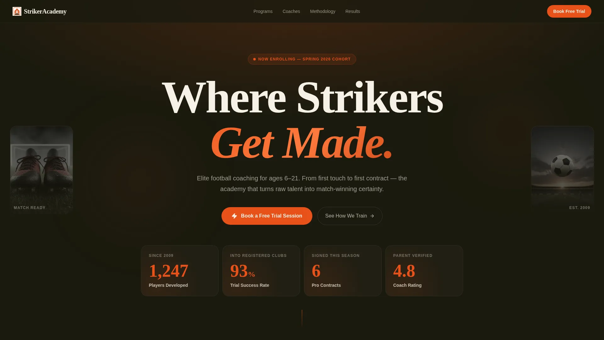 Advanced Sports Academy & Coaching Professional Website Template