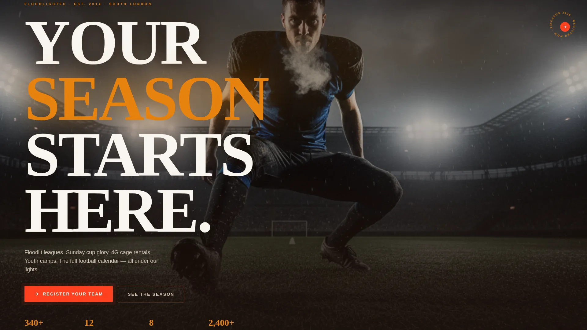 Electric Soccer Landing Page Template