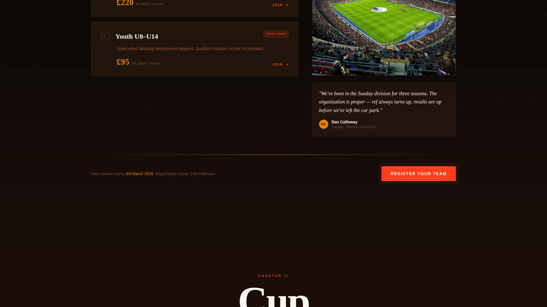 Electric Soccer Landing Page Template