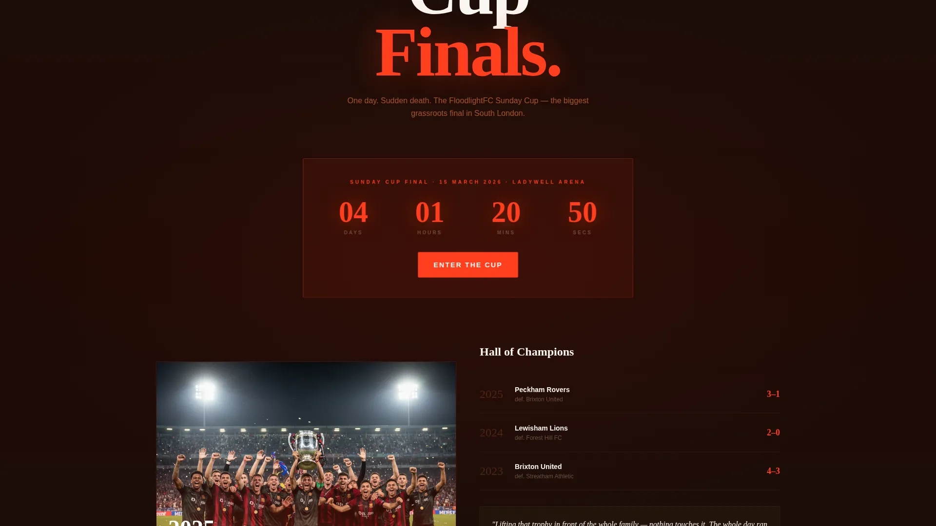 Electric Soccer Landing Page Template