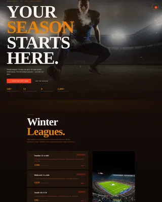 Electric Soccer Landing Page Template