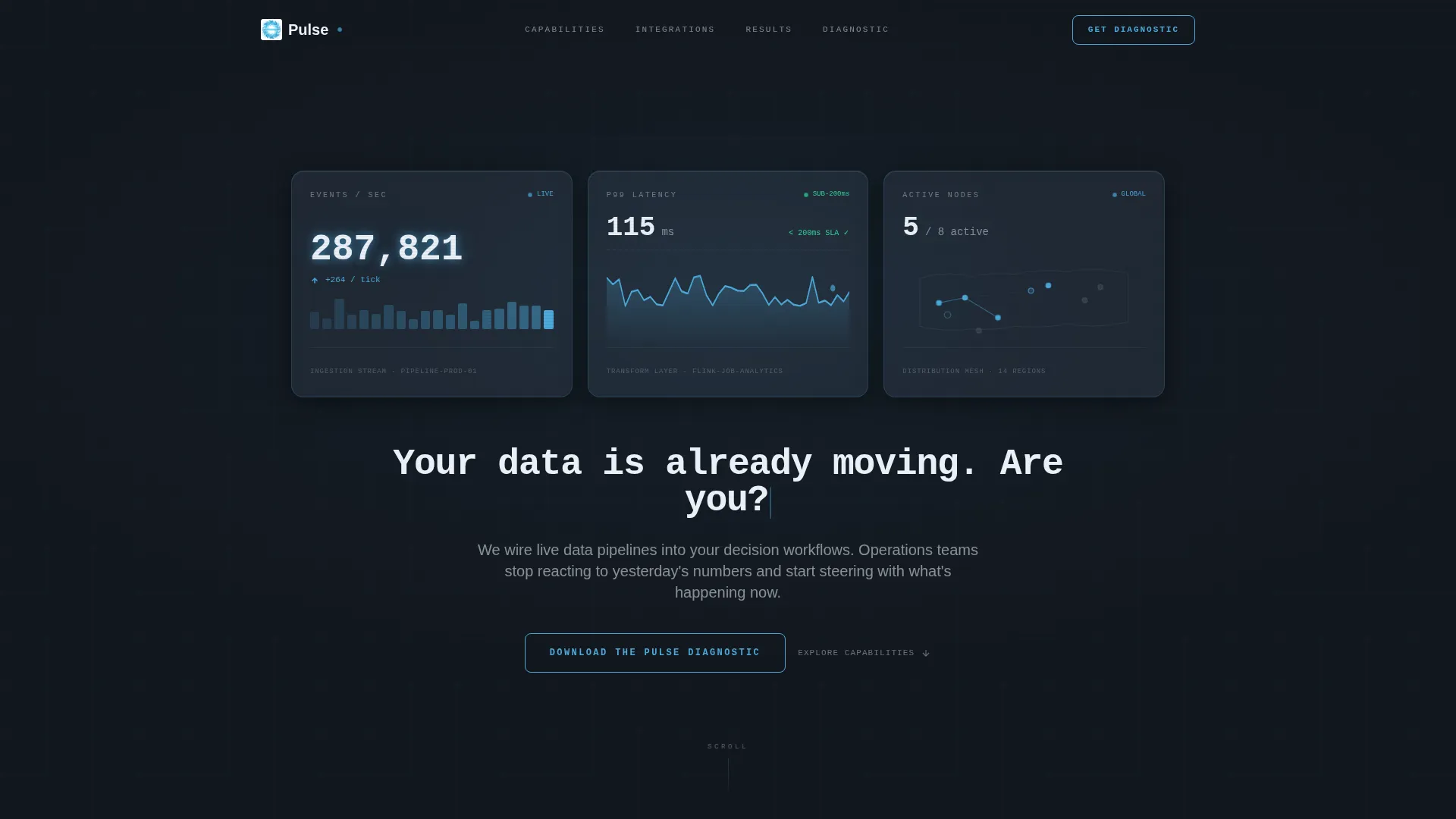 Instant Analytics Intelligence Landing Page Template