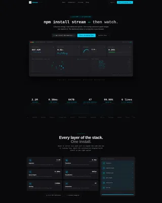 Real-Time Analytics Landing Page Template