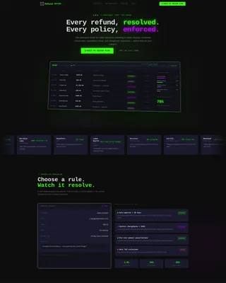 Policy Automation Landing Page Template | Dashboard Pro