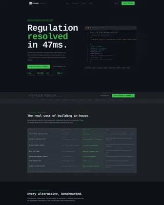 RegTech Startup Reviews & Social Proof Website Template