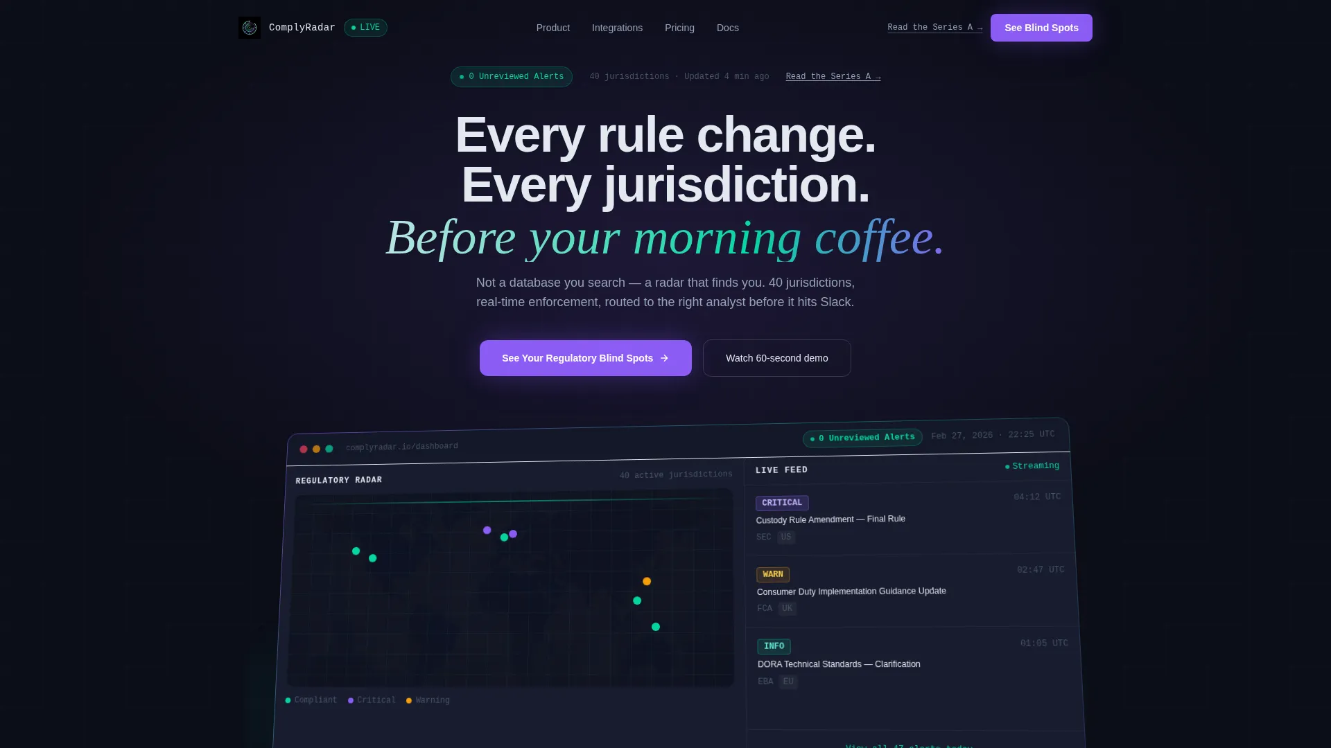 Advanced RegTech Startup Privacy Policy & Terms Website Template