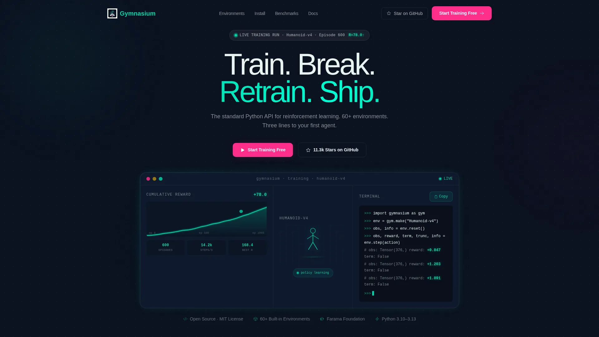 Reinforcement Learning Landing Page Template