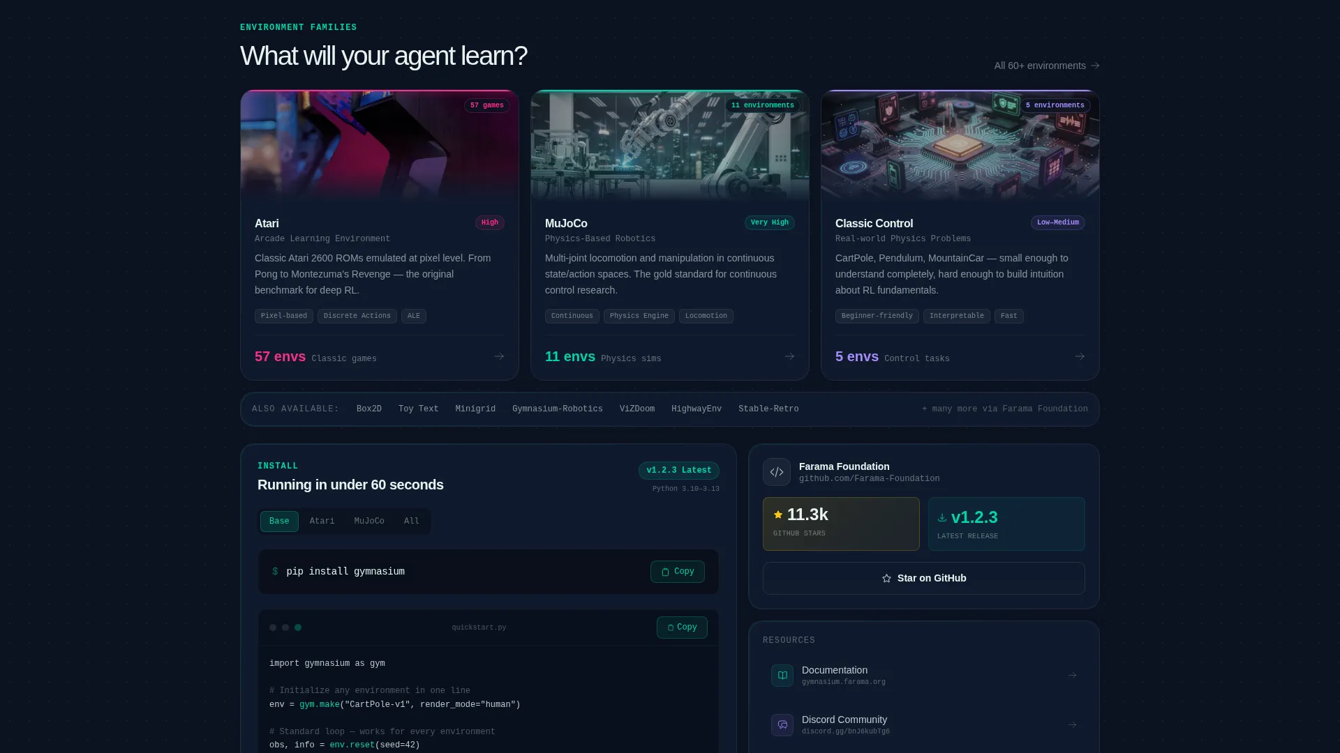 Reinforcement Learning Landing Page Template