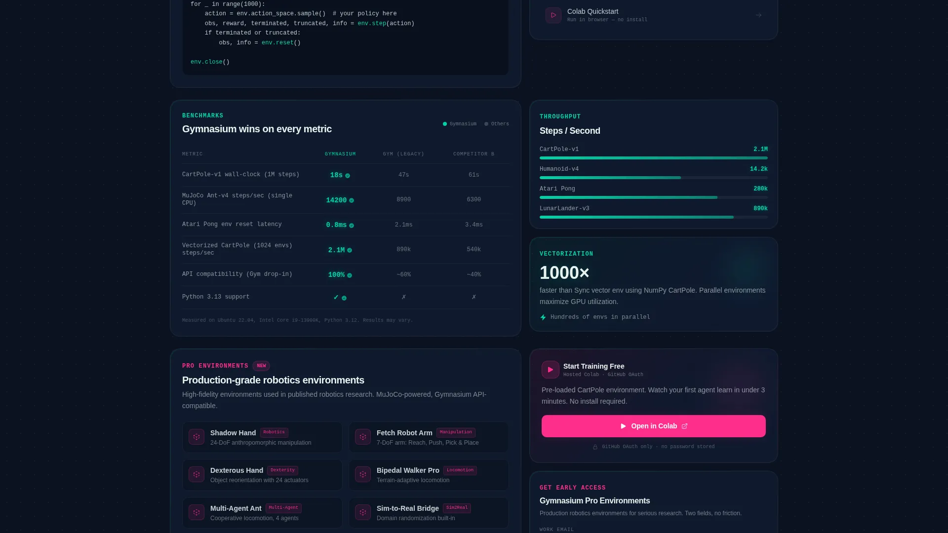 Reinforcement Learning Landing Page Template
